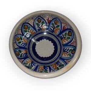 Small Mexican Pottery Handpainted signed serving bowl